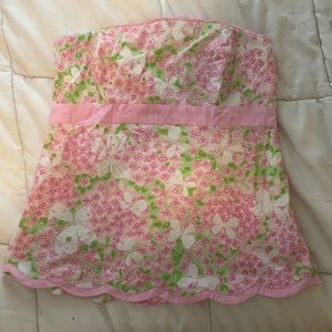 Lily Pulitzer strapless shirt